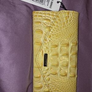 Brahmin Yellow Embossed Wallet